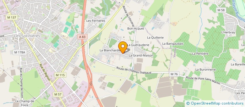 localisation de l'entreprise MONSIEUR CLAUDE THETIOT à LES SORINIERES