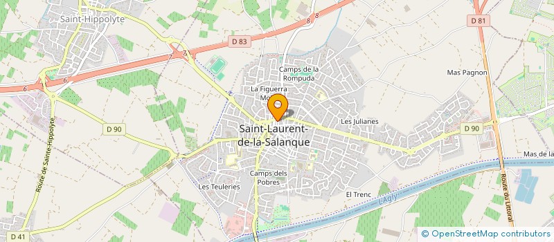 localisation de l'entreprise MONSIEUR CLAUDE THEVENOT à SAINT-LAURENT-DE-LA-SALANQUE