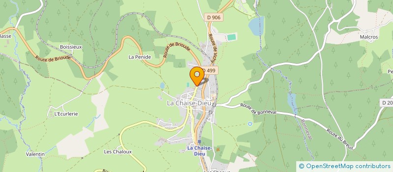 localisation de l'entreprise MONSIEUR CLAUDE TISSEUR à LA CHAISE-DIEU