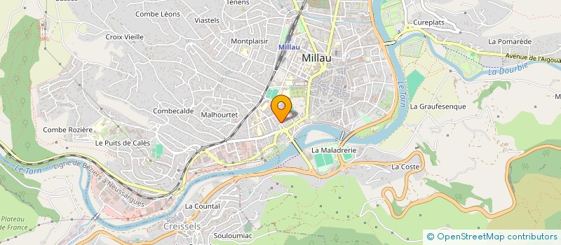 localisation de l'entreprise MONSIEUR CLAUDE TOMAS  MILLAU