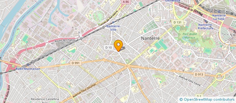 localisation de l'entreprise MONSIEUR CLAUDE TOURBET à NANTERRE