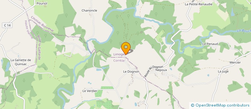 localisation de l'entreprise MONSIEUR CLAUDE TRARIEUX  COUSSAC-BONNEVAL