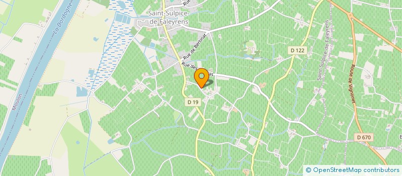 localisation de l'entreprise MONSIEUR CLAUDE TRIBAUDEAU  SAINT-SULPICE-DE-FALEYRENS