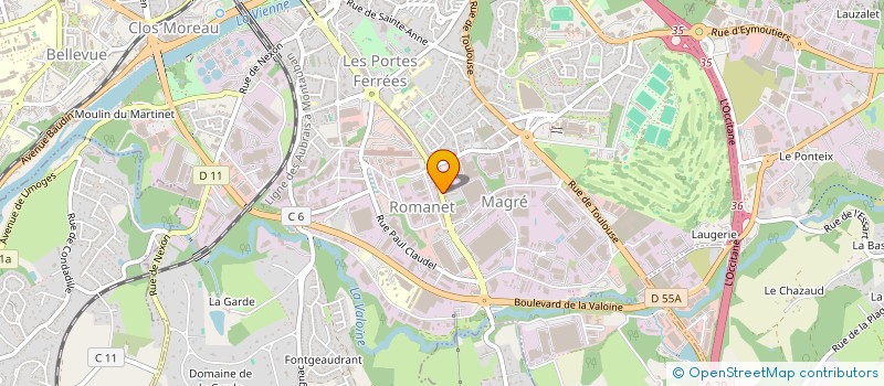 localisation de l'entreprise MONSIEUR CLAUDE TRIMOLET à LIMOGES