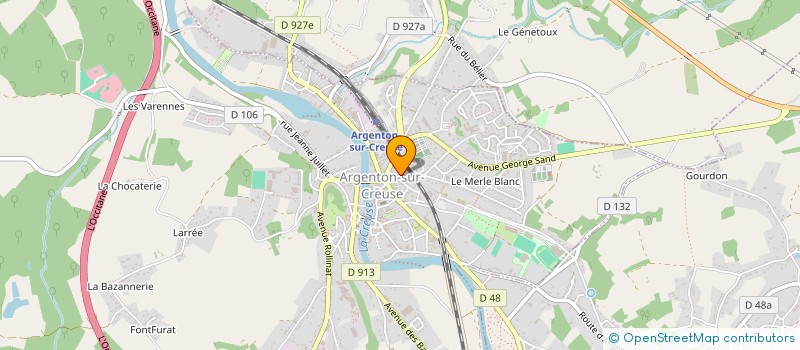 localisation de l'entreprise MONSIEUR CLAUDE TURIER à ARGENTON-SUR-CREUSE