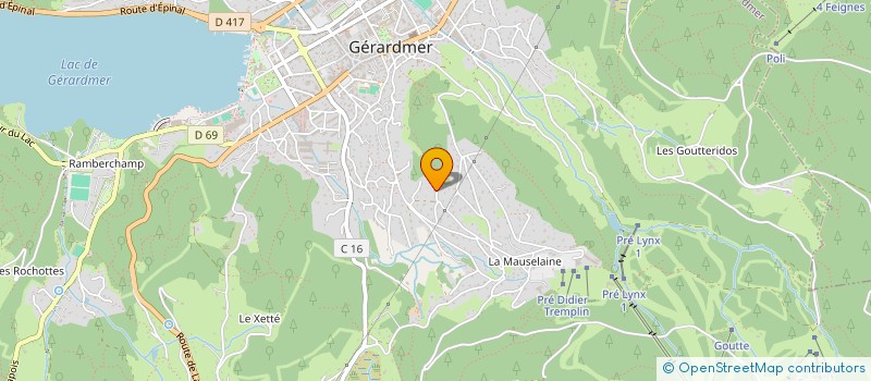 localisation de l'entreprise MONSIEUR CLAUDE VANONY  GERARDMER