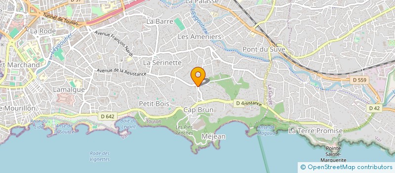 localisation de l'entreprise MONSIEUR CLAUDE VEERSE  TOULON