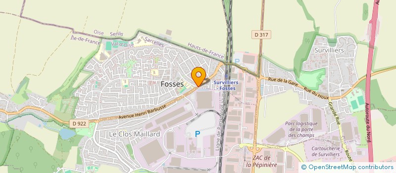 localisation de l'entreprise MONSIEUR CLAUDE VERCHERE  FOSSES