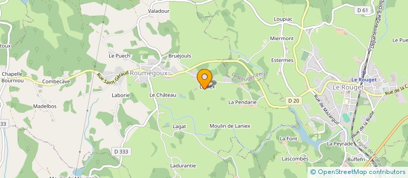 localisation de l'entreprise MONSIEUR CLAUDE VERMEIL à ROUMEGOUX