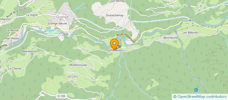 localisation de l'entreprise MONSIEUR CLAUDE VERNAZ  QUEIGE