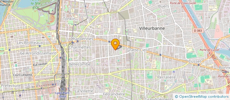 localisation de l'entreprise MONSIEUR CLAUDE VEYRET  VILLEURBANNE