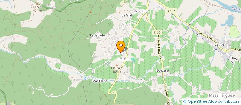 localisation de l'entreprise MONSIEUR CLAUDE VIGNE  TORNAC