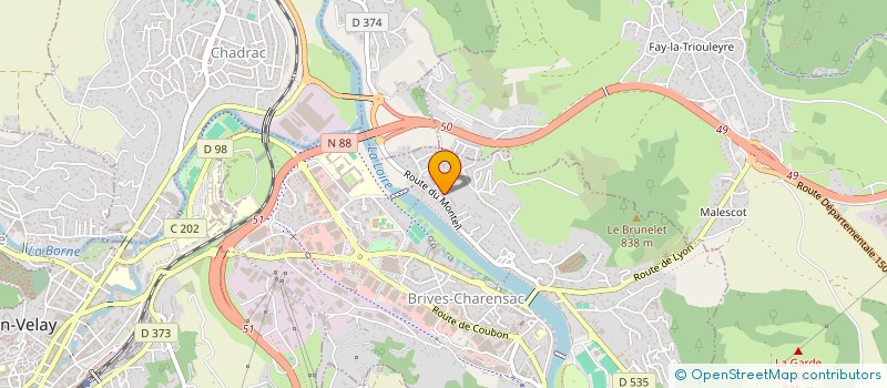 localisation de l'entreprise MONSIEUR CLAUDE VINET  BRIVES-CHARENSAC