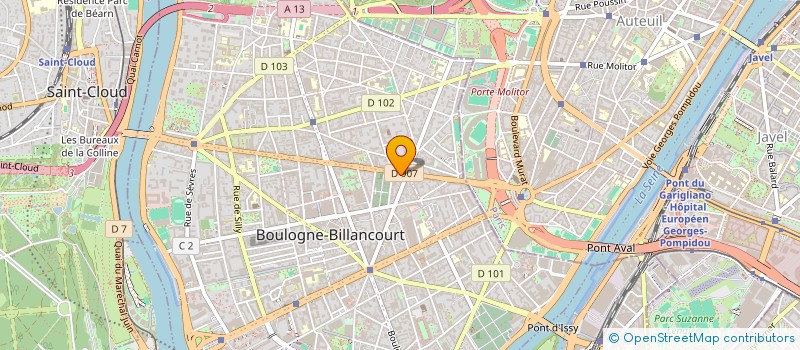 localisation de l'entreprise MONSIEUR CLAUDE VIROLLE à BOULOGNE-BILLANCOURT