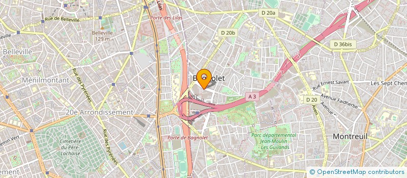 localisation de l'entreprise MONSIEUR CLAUDE VOIRRIOT à BAGNOLET