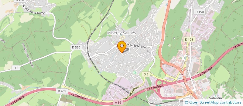 localisation de l'entreprise MONSIEUR CLAUDE WILLEMIN  MISEREY-SALINES