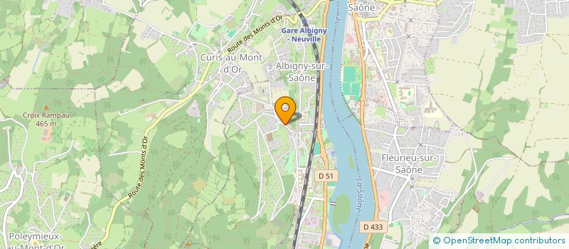 localisation de l'entreprise MONSIEUR CLAUDIEN PEGUET  ALBIGNY-SUR-SAONE