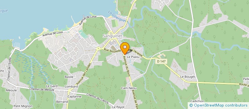 localisation de l'entreprise MONSIEUR CLAUDINE VIGNOLA  SANGUINET