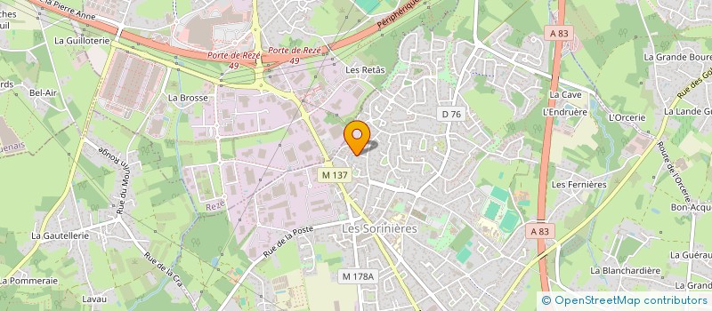 localisation de l'entreprise MONSIEUR CLAUDIO MOTA PEREIRA  LES SORINIERES