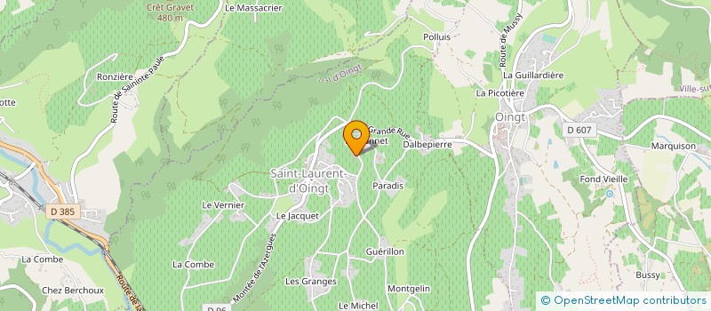 localisation de l'entreprise MONSIEUR CLAUDIUS LAFFAY  VAL D'OINGT