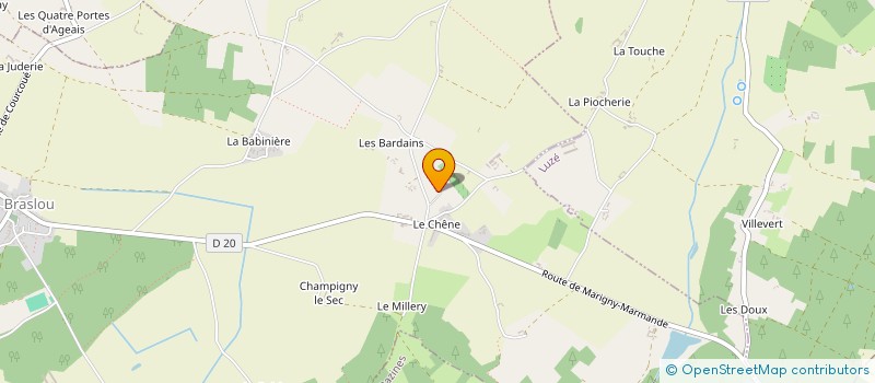 localisation de l'entreprise MONSIEUR CLAUDY BAUGE à BRASLOU