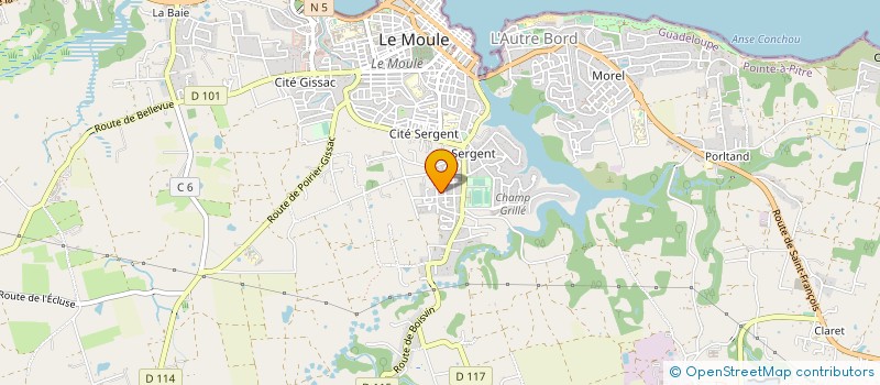 localisation de l'entreprise MONSIEUR CLAUDY VIRAPIN à LE MOULE