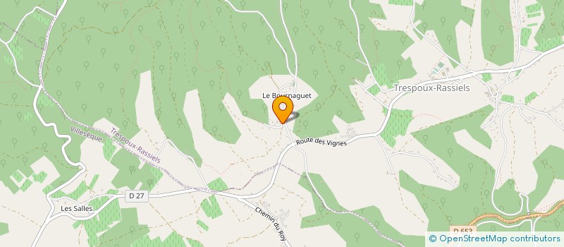 localisation de l'entreprise MONSIEUR CLEMENT ALAZARD  TRESPOUX-RASSIELS