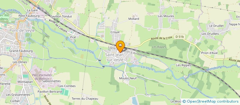 localisation de l'entreprise MONSIEUR CLEMENT AUBLANC à SAINT-JEAN-SUR-VEYLE