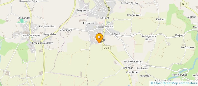 localisation de l'entreprise MONSIEUR CLEMENT BAGOT  PLOUZEVEDE