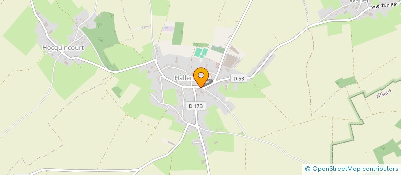 localisation de l'entreprise MONSIEUR CLEMENT BAUDART  HALLENCOURT