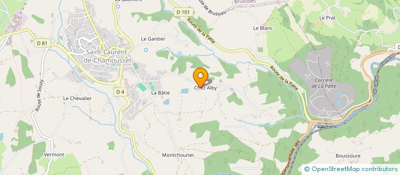 localisation de l'entreprise MONSIEUR CLEMENT BENHAIM  ST LAURENT-DE-CHAMOUSSET