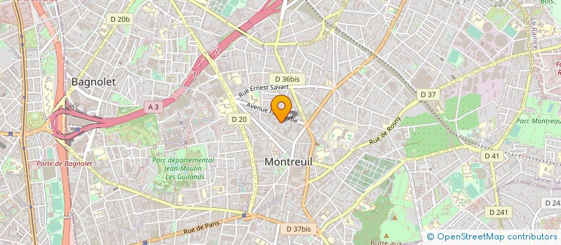 localisation de l'entreprise MONSIEUR CLEMENT BERNARD à MONTREUIL