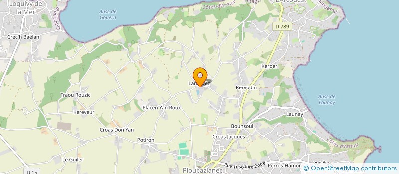 localisation de l'entreprise MONSIEUR CLEMENT BERTHELOT  PLOUBAZLANEC