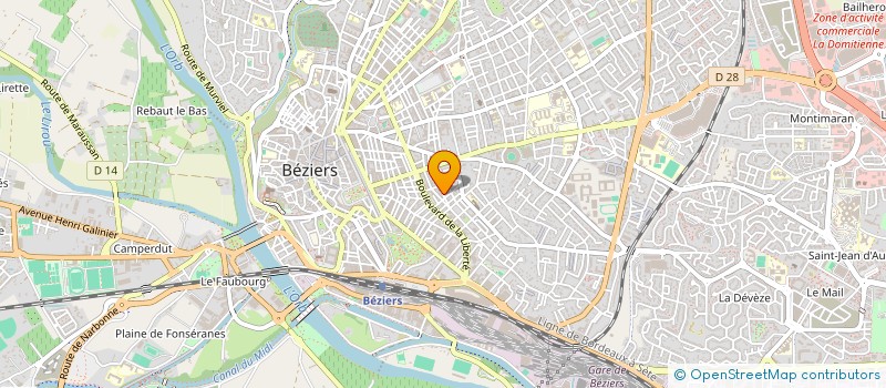 localisation de l'entreprise MONSIEUR CLEMENT BOULANGER  BEZIERS