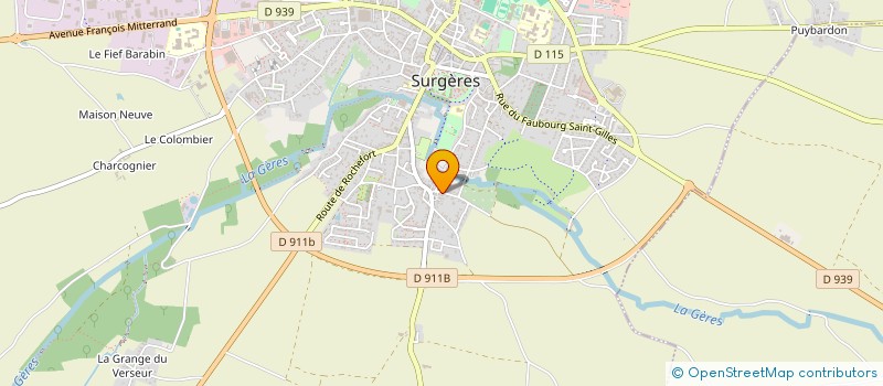 localisation de l'entreprise MONSIEUR CLEMENT BROCHARD  SURGERES