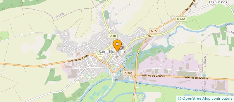 localisation de l'entreprise MONSIEUR CLEMENT BUISSON  SAINT-FLORENTIN