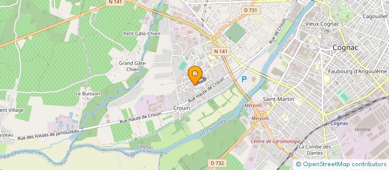 localisation de l'entreprise MONSIEUR CLEMENT CHAPILLON à COGNAC