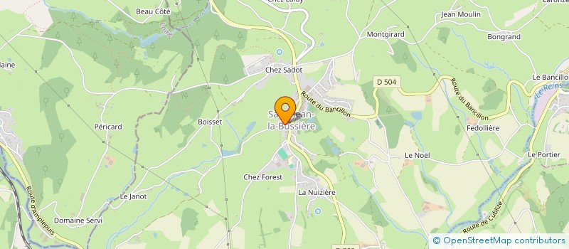 localisation de l'entreprise MONSIEUR CLEMENT CHOTARD  SAINT-JEAN-LA-BUSSIERE