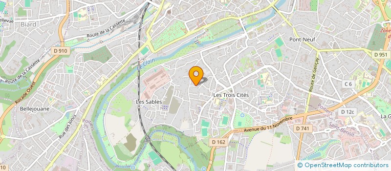 localisation de l'entreprise MONSIEUR CLEMENT COSSON  POITIERS