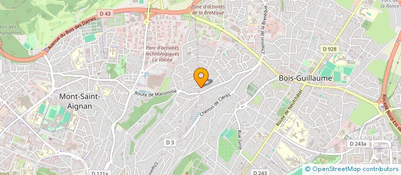 localisation de l'entreprise MONSIEUR CLEMENT DARCET à BOIS-GUILLAUME