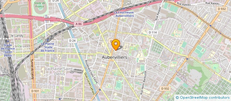 localisation de l'entreprise MONSIEUR CLEMENT DEDENIS  AUBERVILLIERS