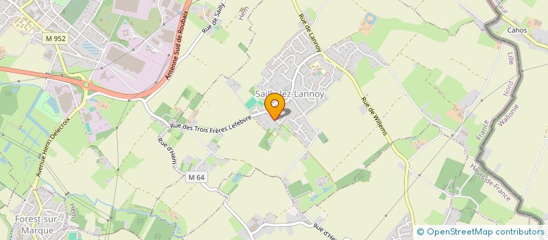 localisation de l'entreprise MONSIEUR CLEMENT DELDIQUE  SAILLY-LEZ-LANNOY