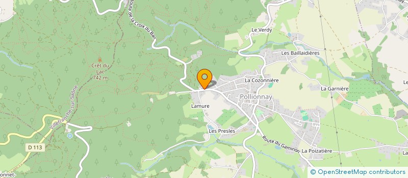 localisation de l'entreprise MONSIEUR CLEMENT DUMORTIER  POLLIONNAY