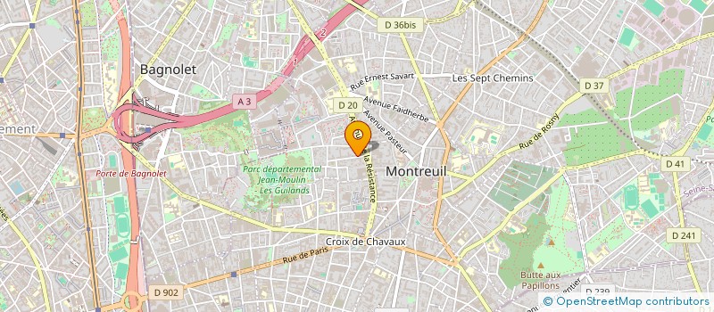 localisation de l'entreprise MONSIEUR CLEMENT FALLET à MONTREUIL