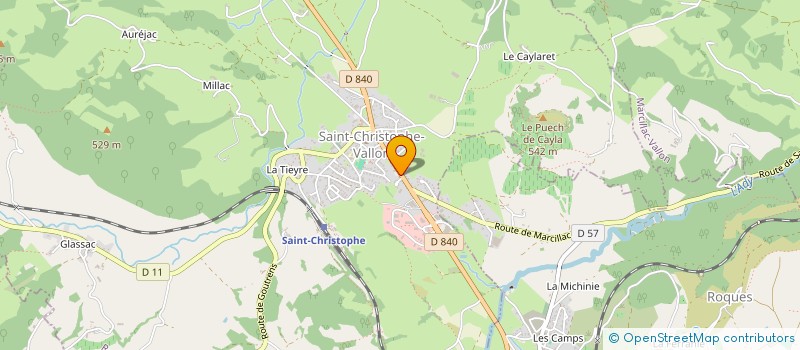 localisation de l'entreprise MONSIEUR CLEMENT FORTIER  MARCILLAC-VALLON