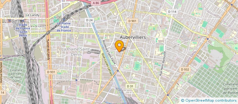 localisation de l'entreprise MONSIEUR CLEMENT FORTIN  AUBERVILLIERS