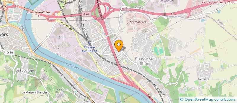 localisation de l'entreprise MONSIEUR CLEMENT GASPARD  CHASSE-SUR-RHONE