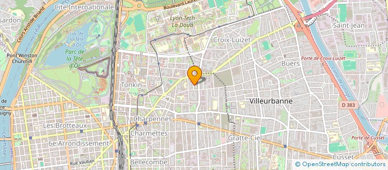 localisation de l'entreprise MONSIEUR CLEMENT GUERIN  VILLEURBANNE