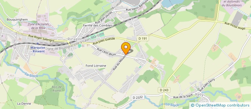 localisation de l'entreprise MONSIEUR CLEMENT GUILBERT  RINXENT