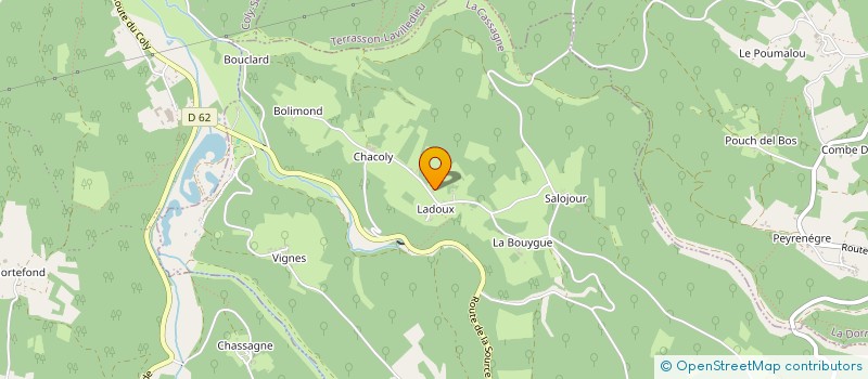 localisation de l'entreprise MONSIEUR CLEMENT JACQUET  LA CASSAGNE